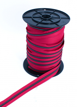 Endlosreißverschluss metallisiert fuchsia/ titan (1m)